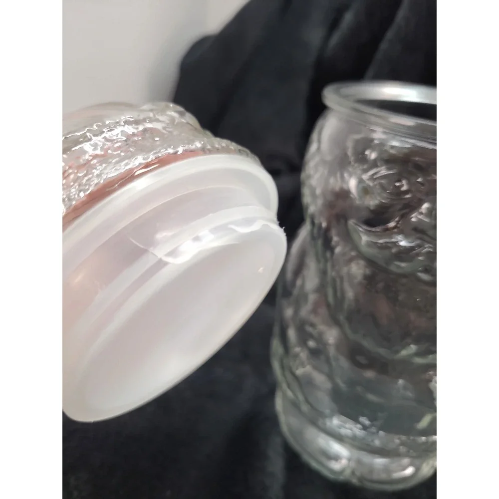 Anchor Hocking Santa Claus Sealed Jar Canister Clear Glass‎ Apothecary 8